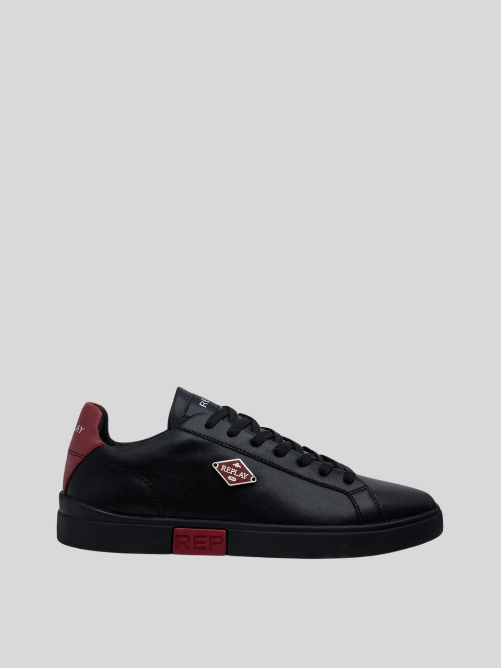 POLYS M RHOMBUS SA BLACK MAROON SNEAKERS