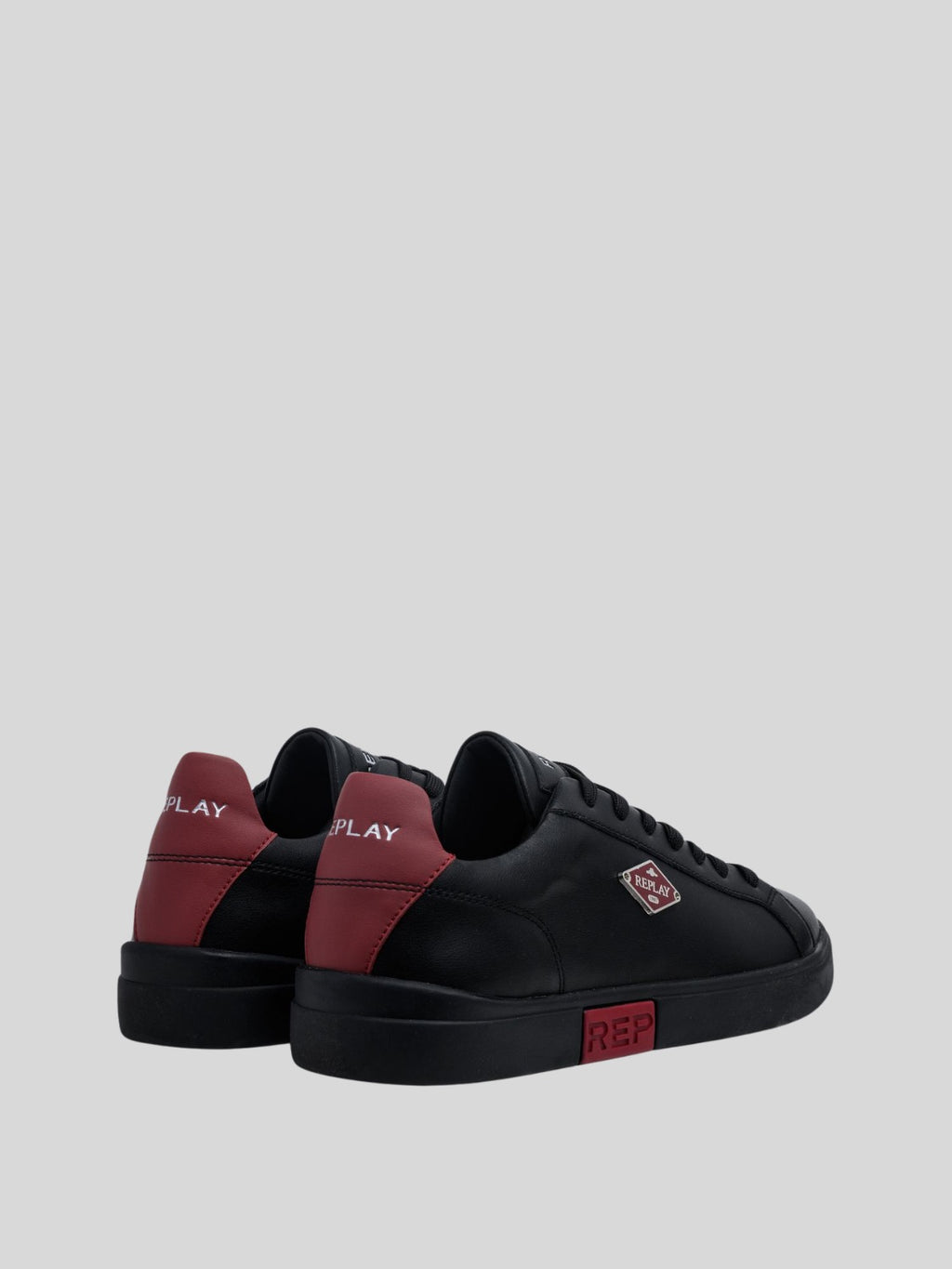 POLYS M RHOMBUS SA BLACK MAROON SNEAKERS