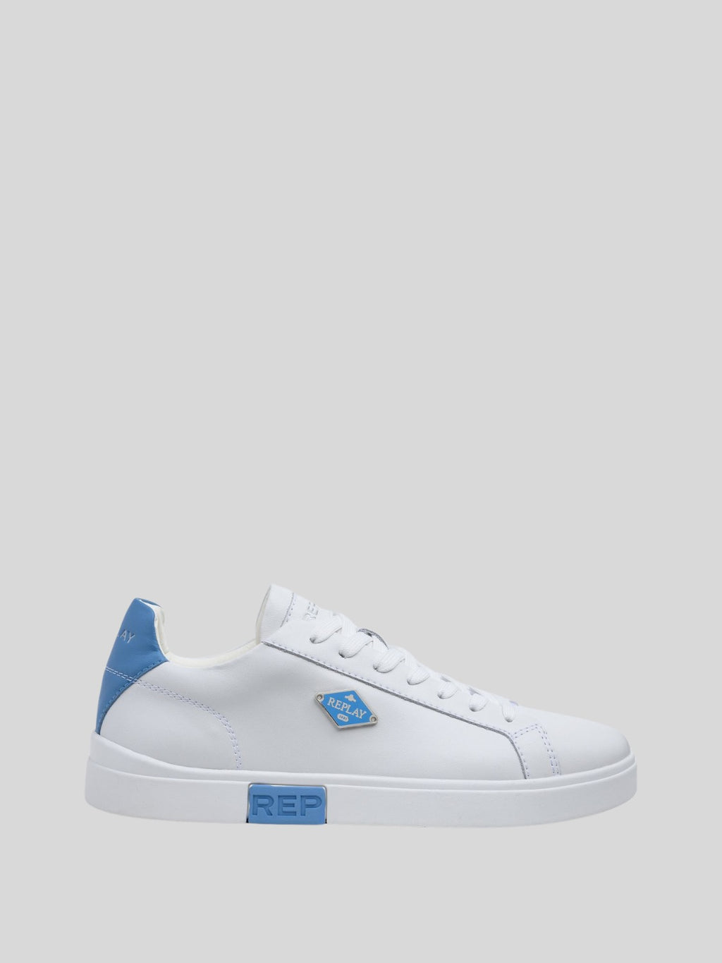 POLYS M RHOMBUS SA WHITE BLUE SNEAKERS
