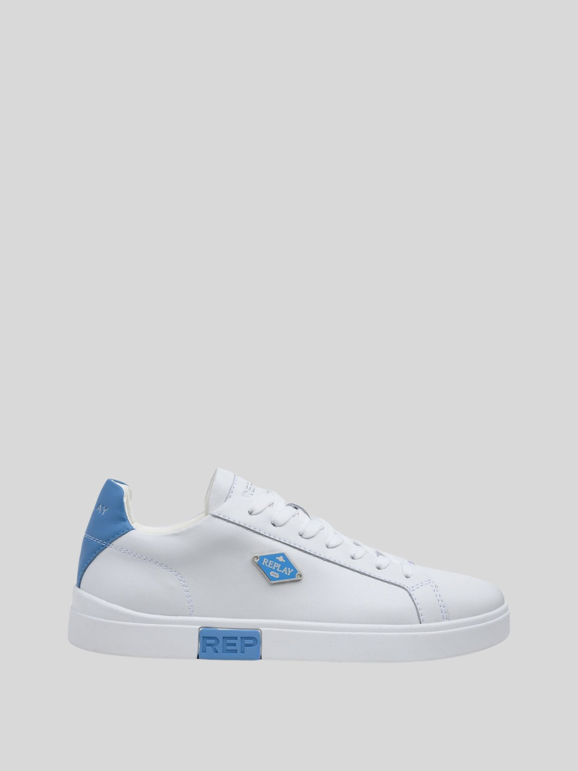 POLYS M RHOMBUS SA WHITE BLUE SNEAKERS