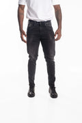 BLACK 10.5 OZ BLACK OD BLACK STRETCH DENIM SUPER SLIM BRONNY JEANS