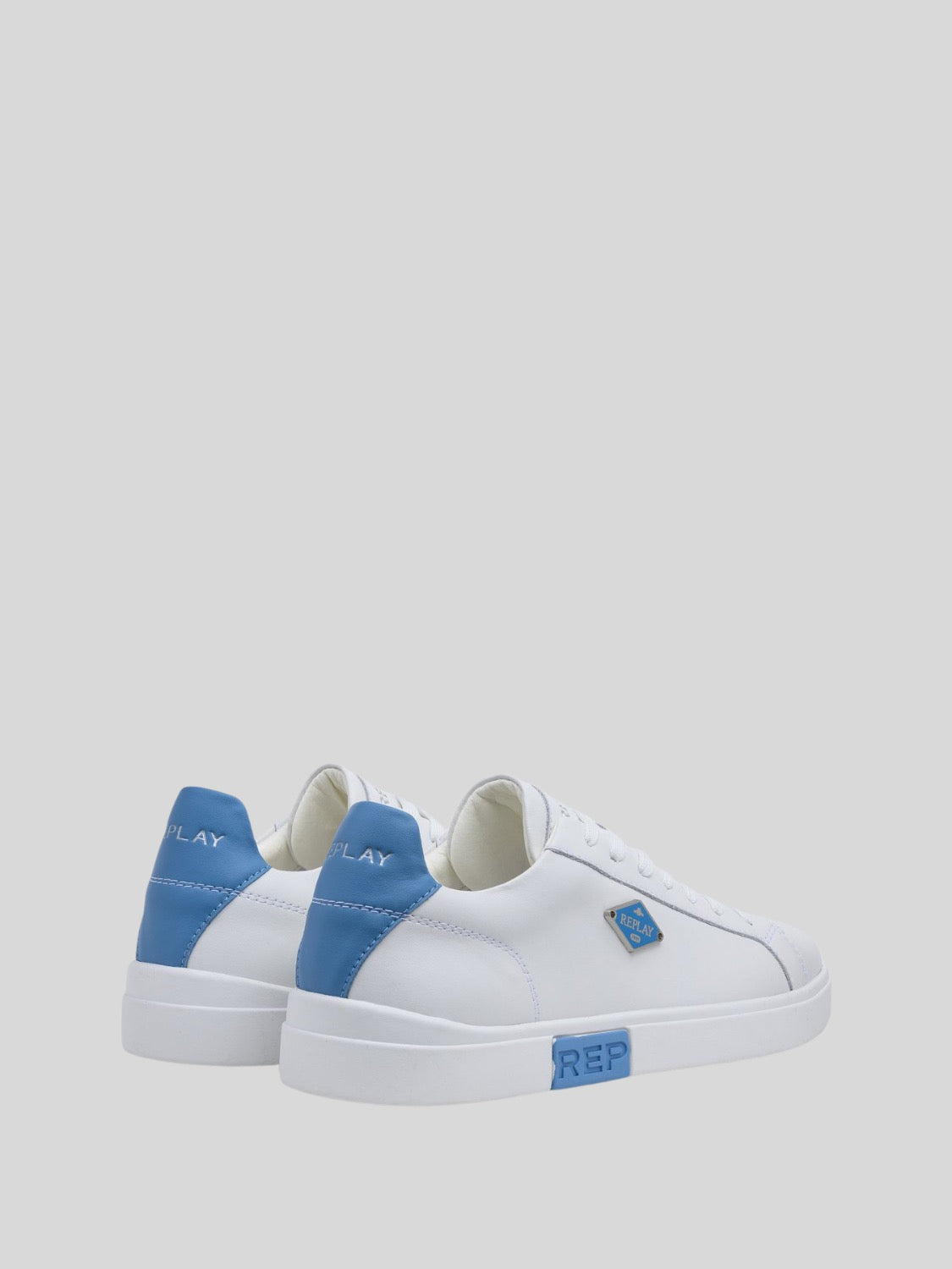 POLYS M RHOMBUS SA WHITE BLUE SNEAKERS