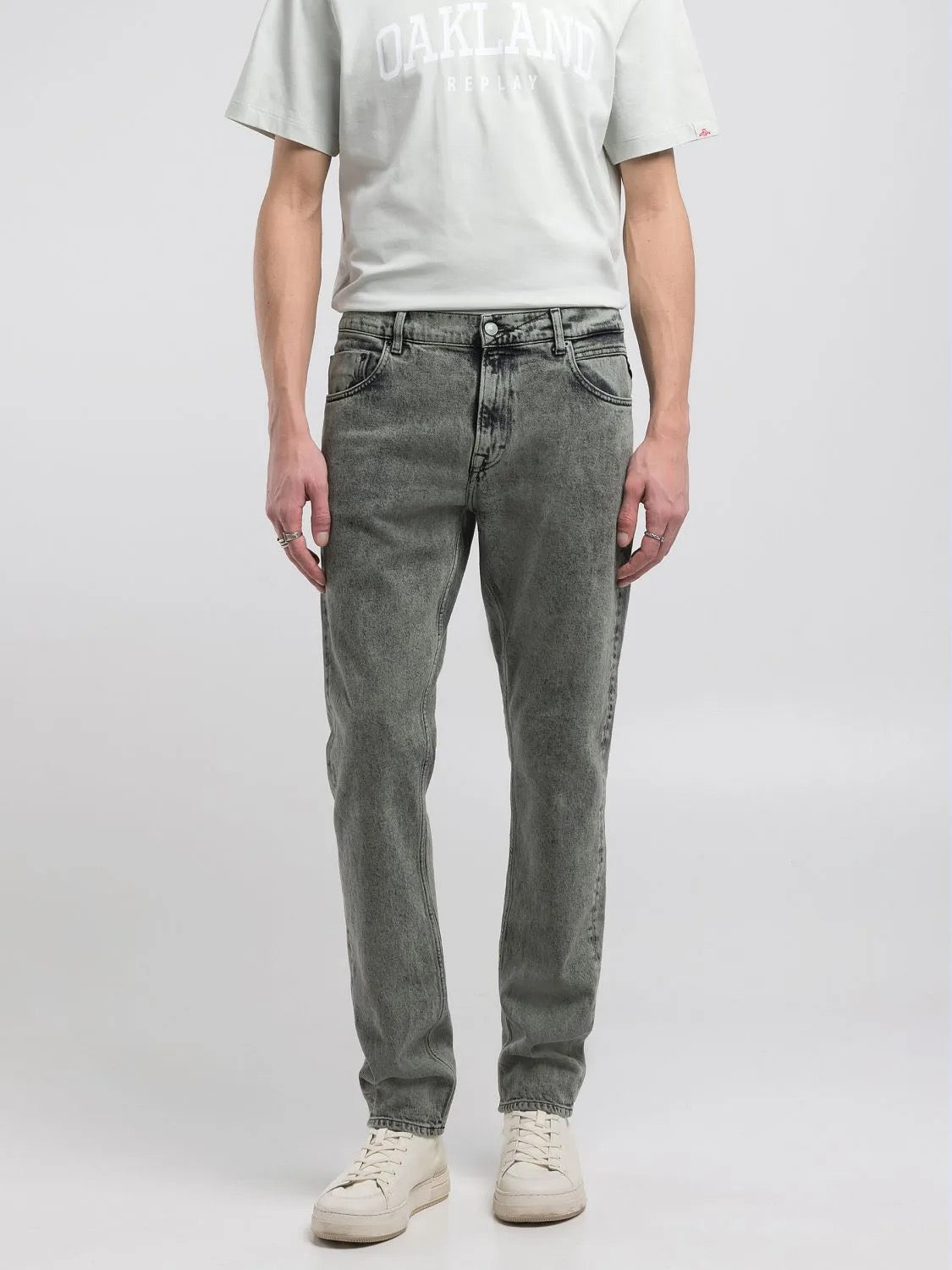 GREEN 12 OZ BLACK OD COMFORT DENIM MICKYM SLIM-FIT JEANS