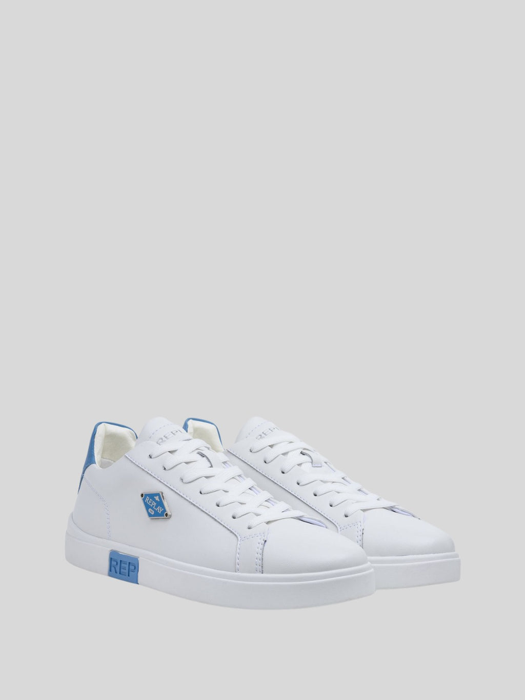 POLYS M RHOMBUS SA WHITE BLUE SNEAKERS