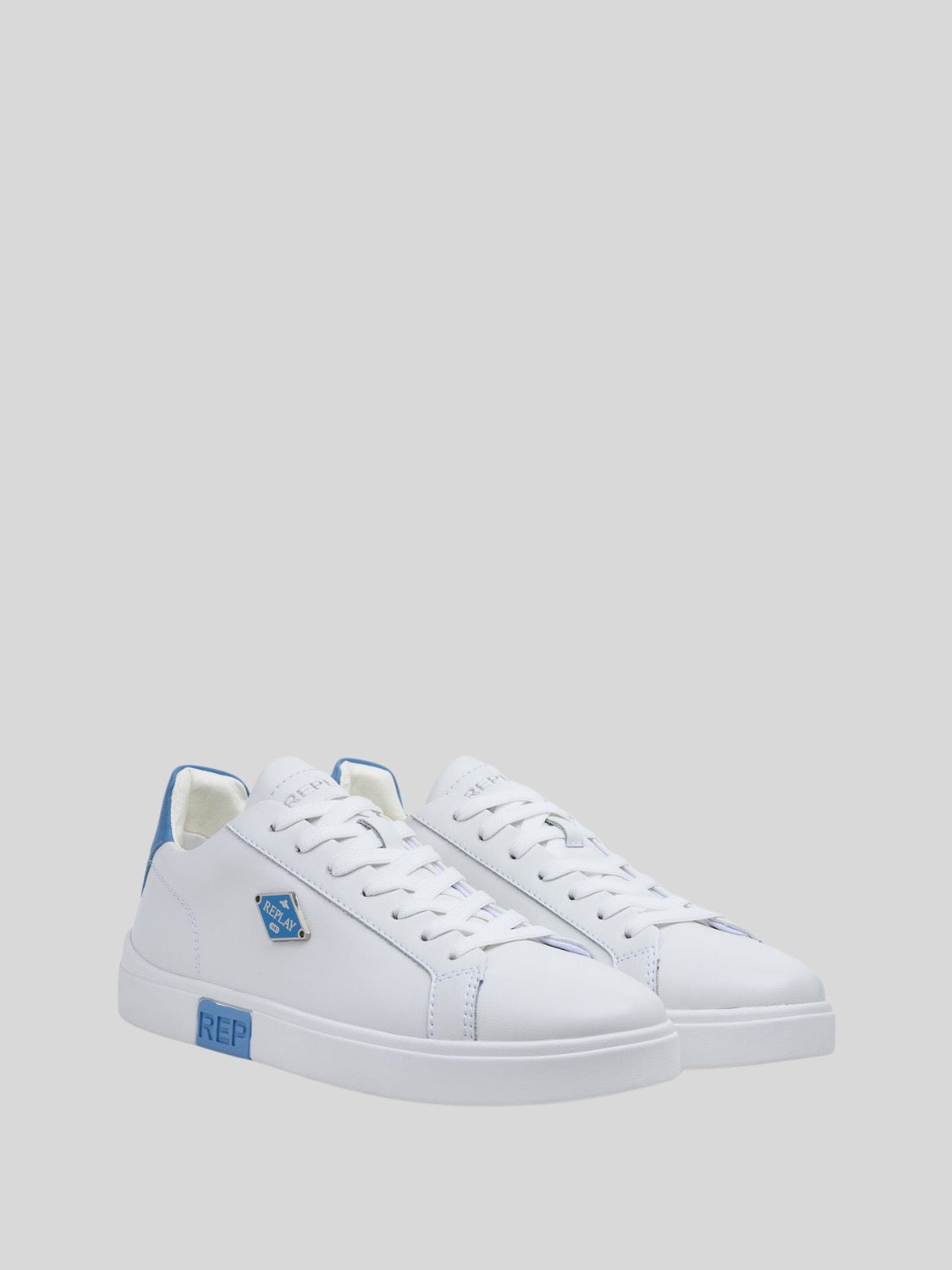POLYS M RHOMBUS SA WHITE BLUE SNEAKERS