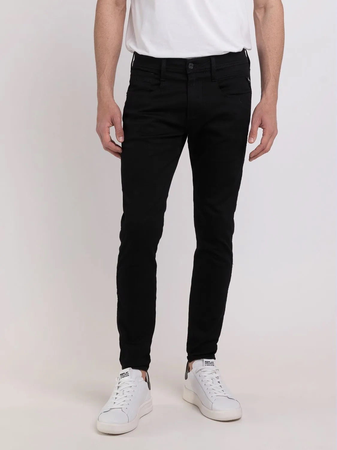 BLACK 11.5 OZ HYPERFLEX STRETCH DENIM SUPER SLIM JEANS