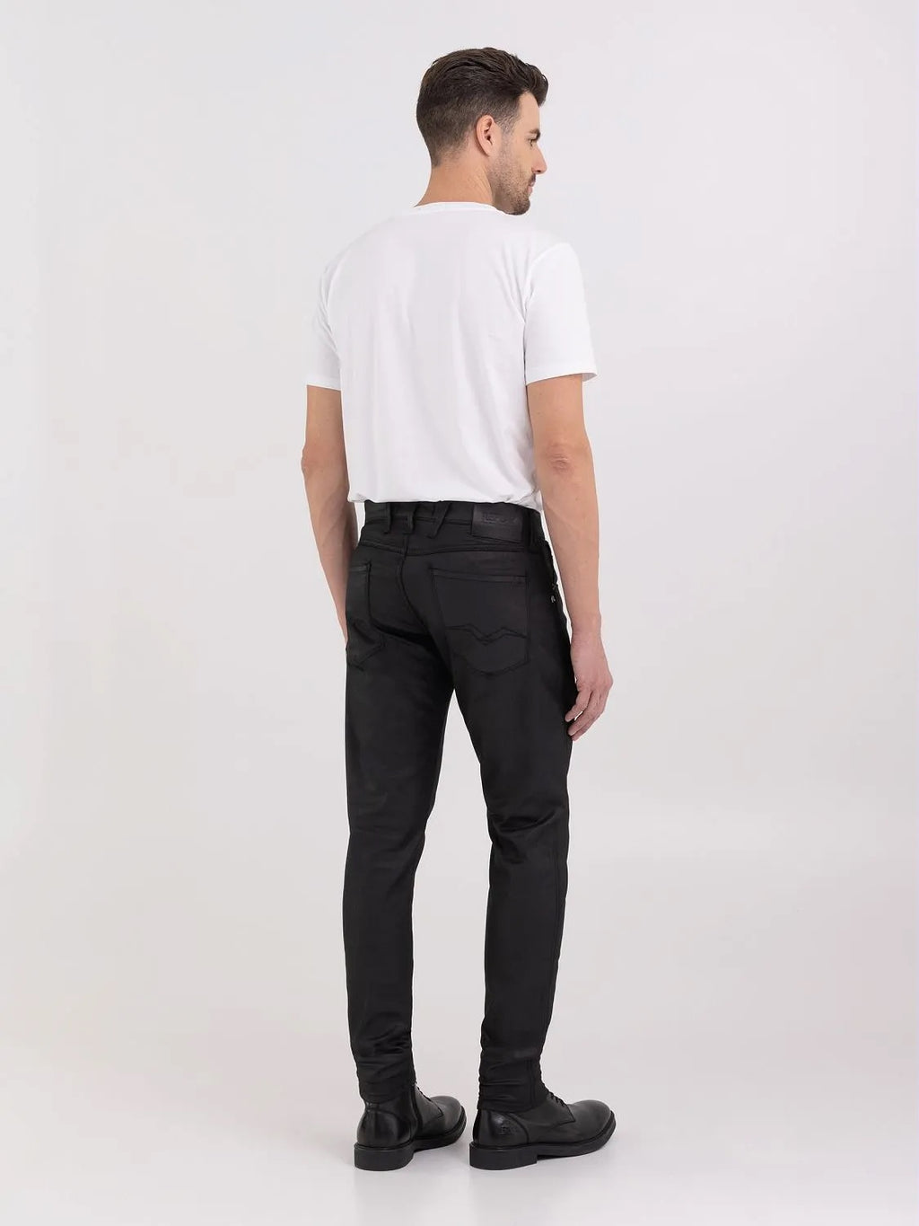 SUPER SLIM FIT WAX COATED BRONNY JEANS