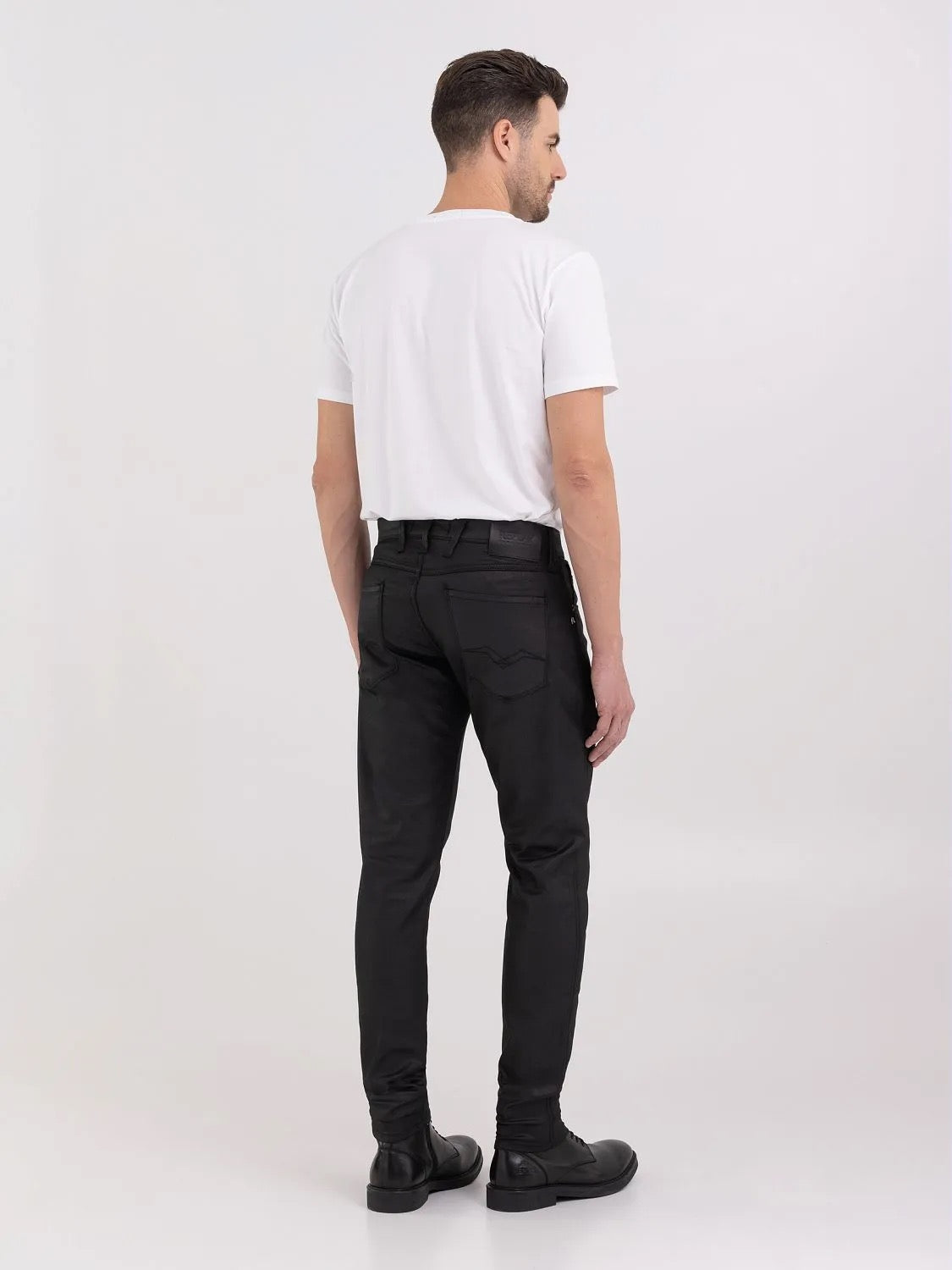 SUPER SLIM FIT WAX COATED BRONNY JEANS