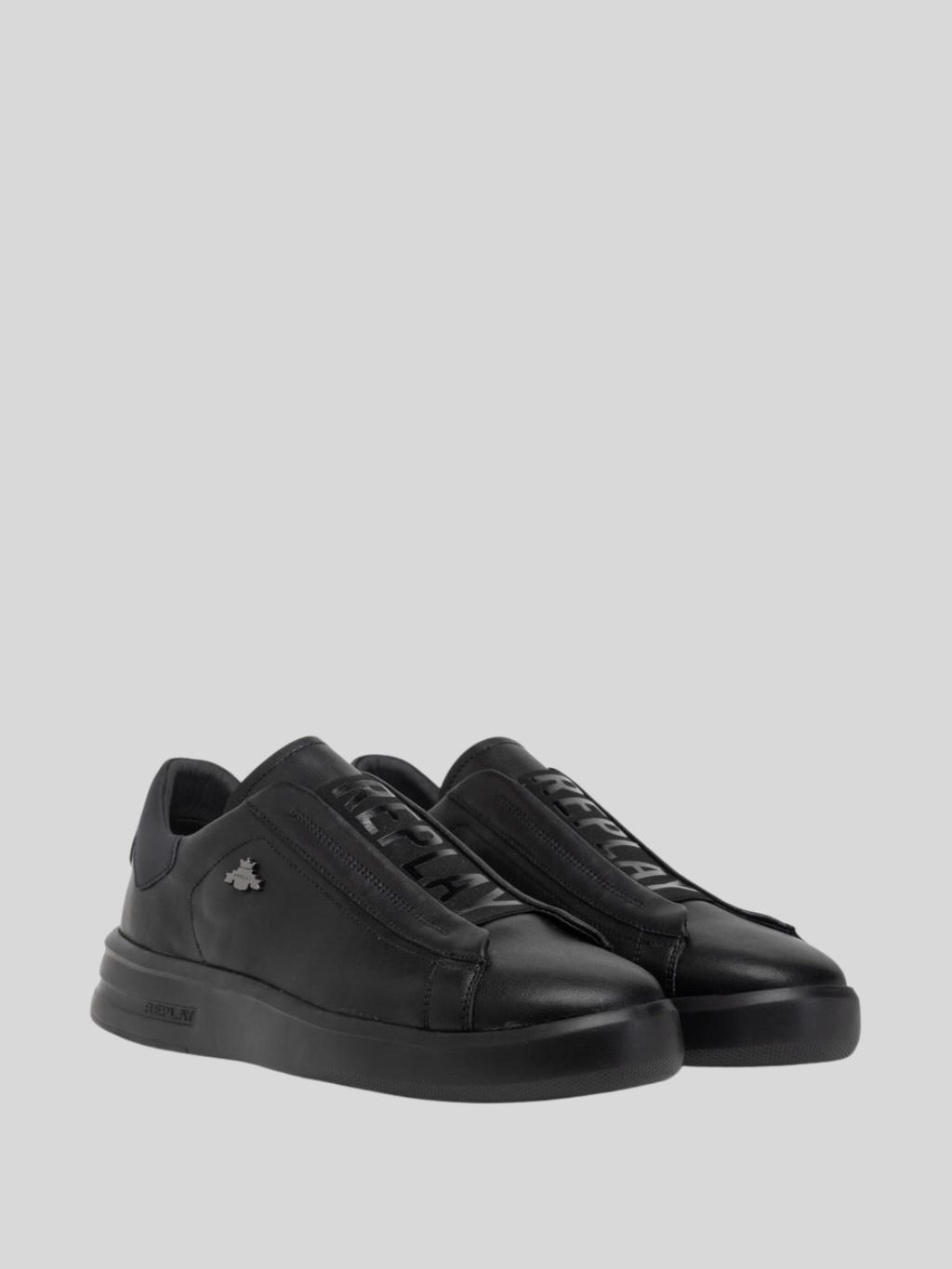 UNIVERSITY M SLIP BLACK SNEAKERS