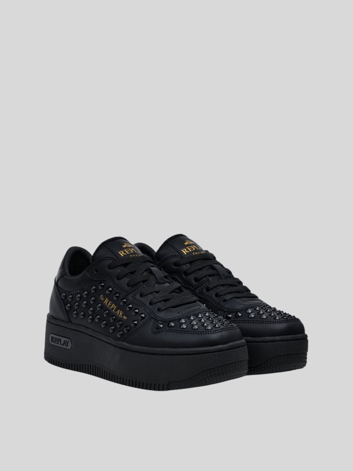 EPIC HIGH STUDS BLACK BLACK SNEAKERS