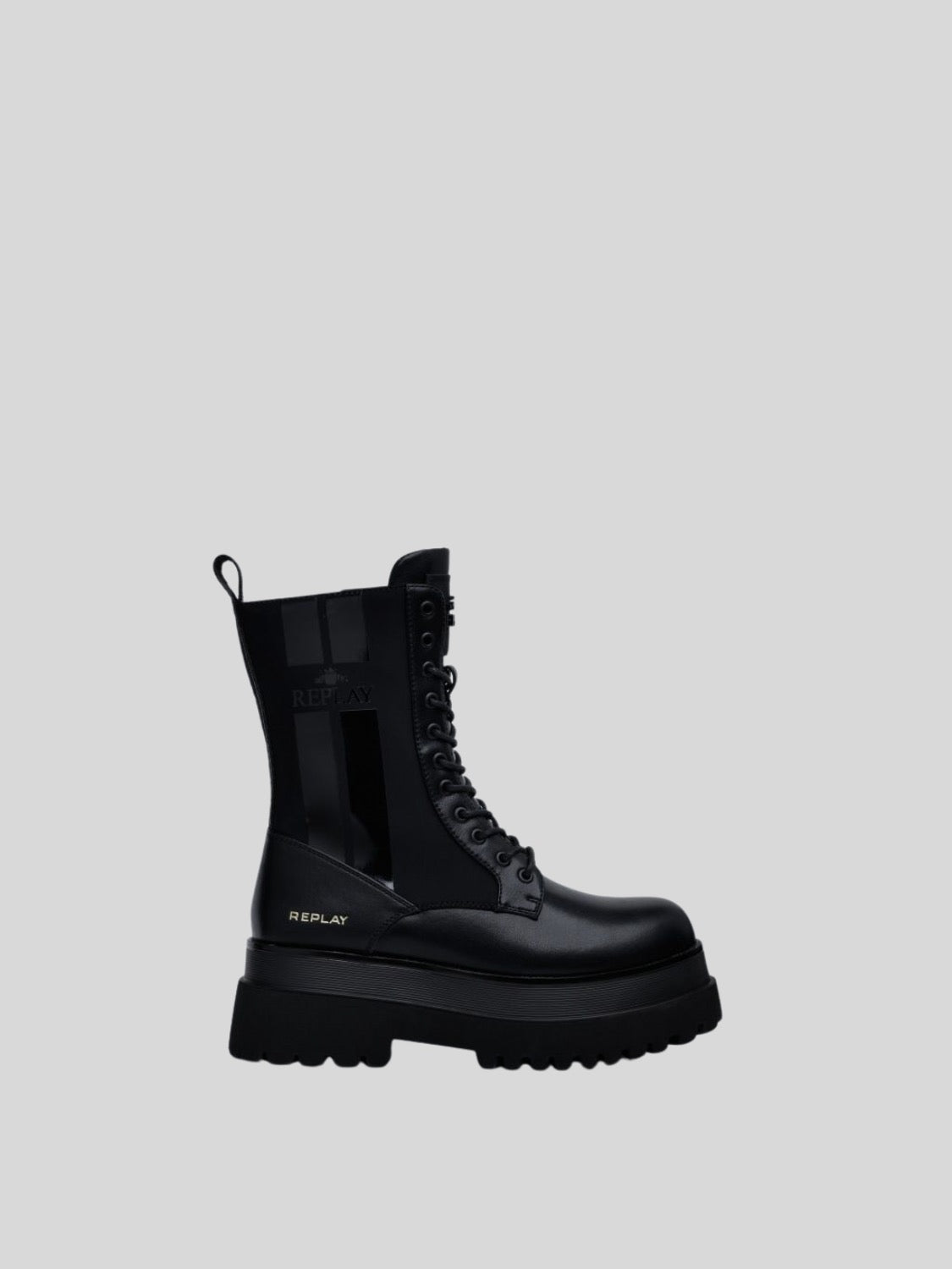 ANY OVER BLACK BIKER BOOTS