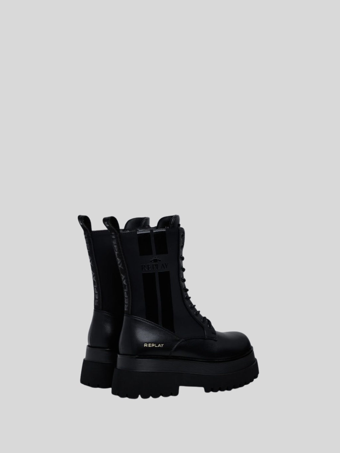 ANY OVER BLACK BIKER BOOTS