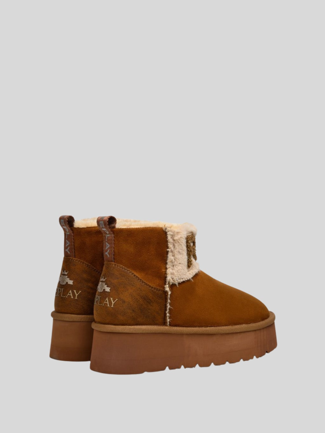 CHIC REP BROWN ANKLE BOOTS